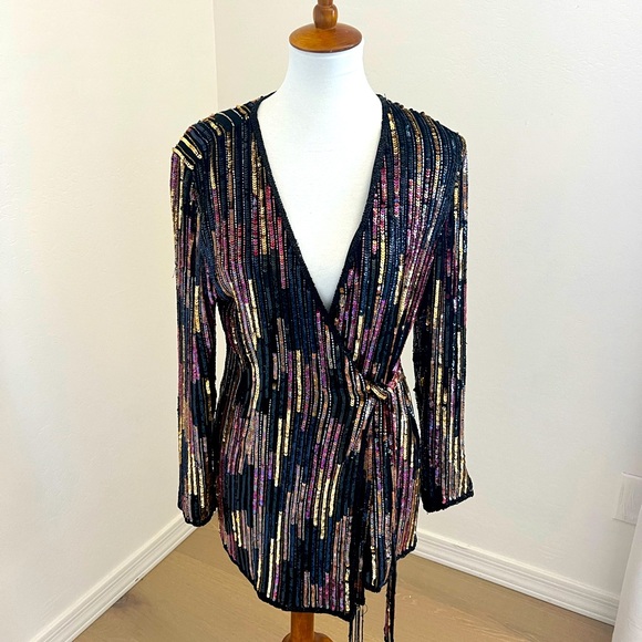 Midi Colorful Sequin Wrap | She Sparkles ✨ - Picture 1 of 5